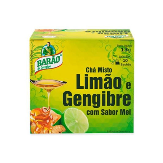 Chá Limão, Gengibre e Mel BARÃO 10 saq